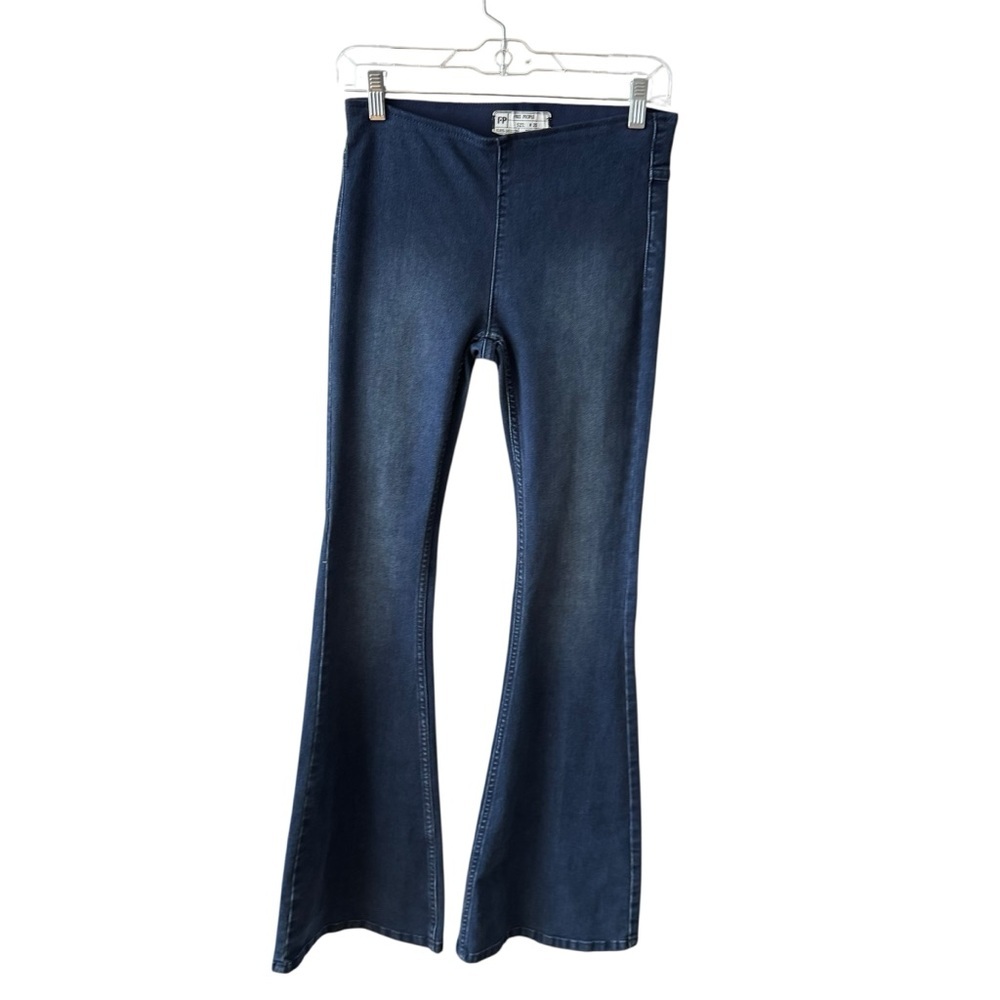 We The Free Penny Pull On Flare Leg Stretch Waist Denim Jeans Size 25 Boho 70's - Picture 10 of 10